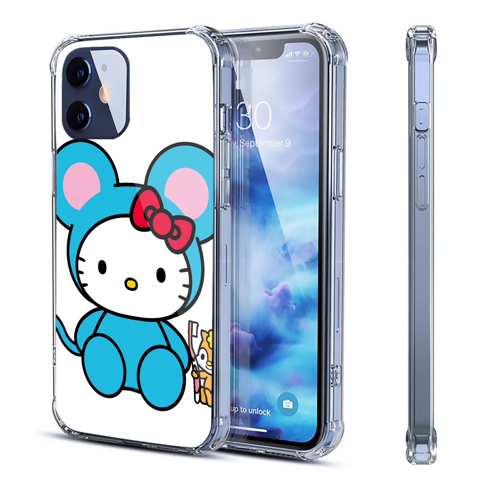 （画像用） Hello Kitty ハローキティ 【iPhone 12シリーズ対応】透明スマホケース（クリアソフトケース）